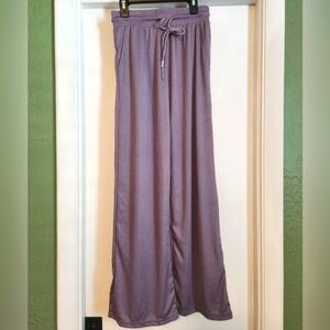 Purple Wide-Leg Pants